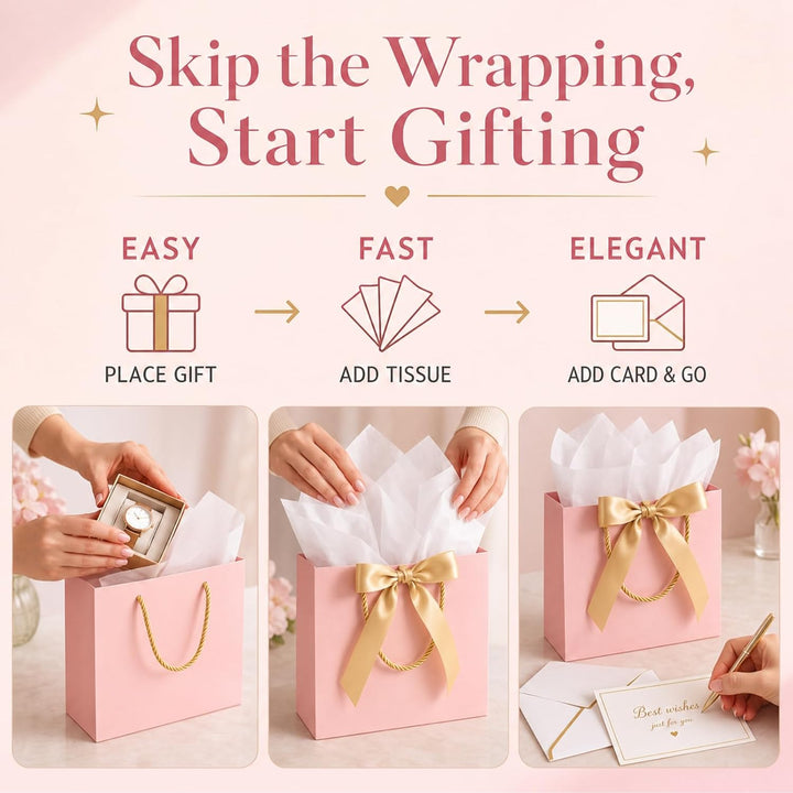 Bolsas de regalo de papel kraft de 16 x 6 x 12 pulgadas 