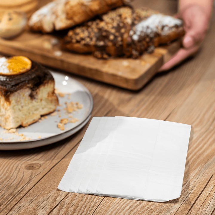 Servilletas plegables altas - 1 capa, para restaurantes y cafeterías, color blanco, caja de 10 000