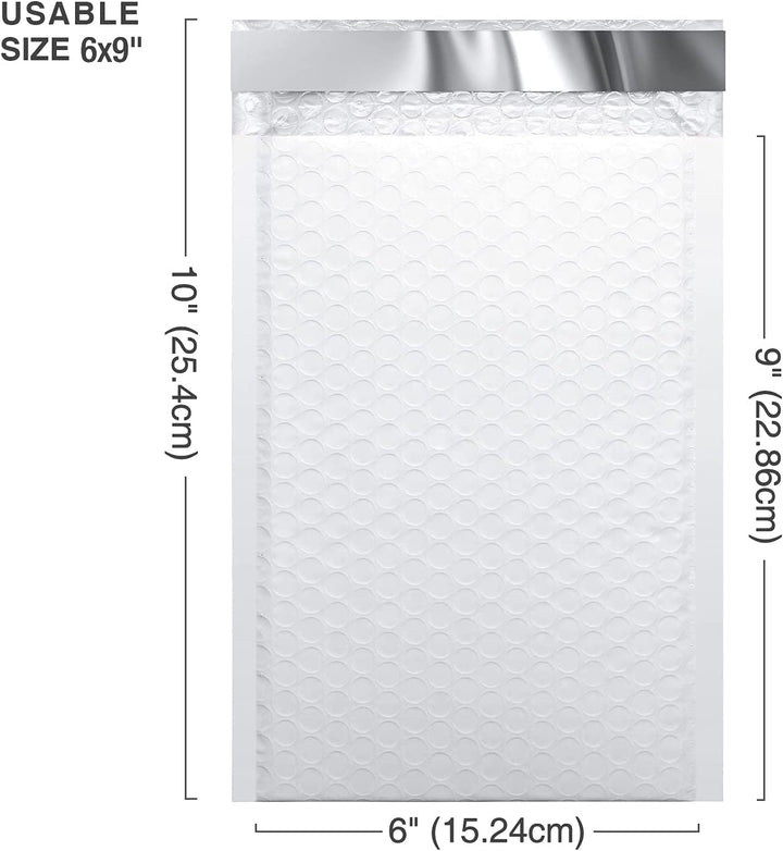 6x10 White Bubble Mailer - Wholesale Padded Poly Envelopes | JiaroPack