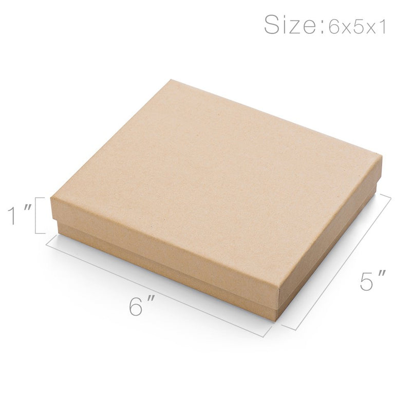 6x5x1 Inch Jewelry Kraft Gift Boxes With Lids