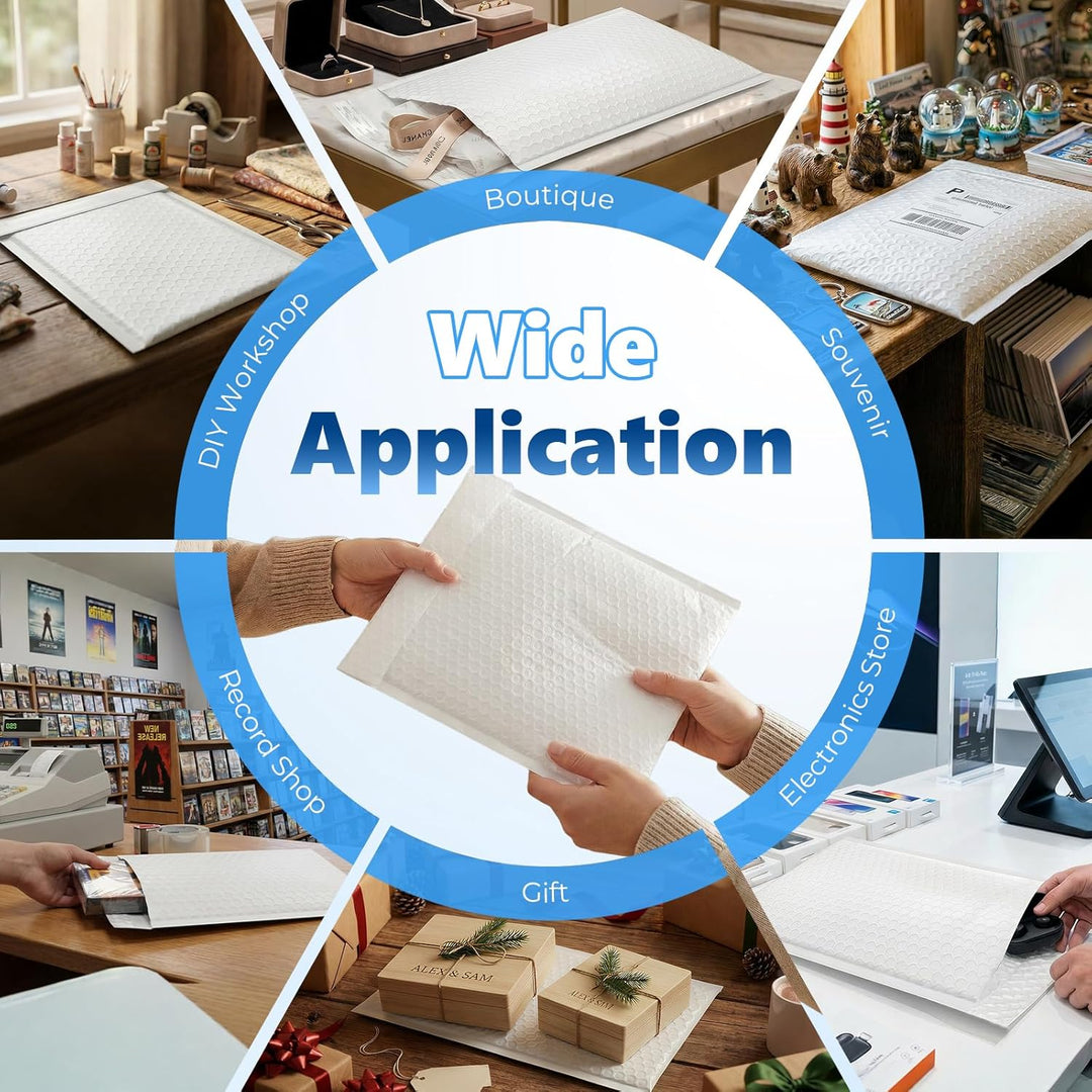 9.25x12 Inch Bubble Mailer | Usable Size 9.25x11"with 1/7" Thickened 250pack