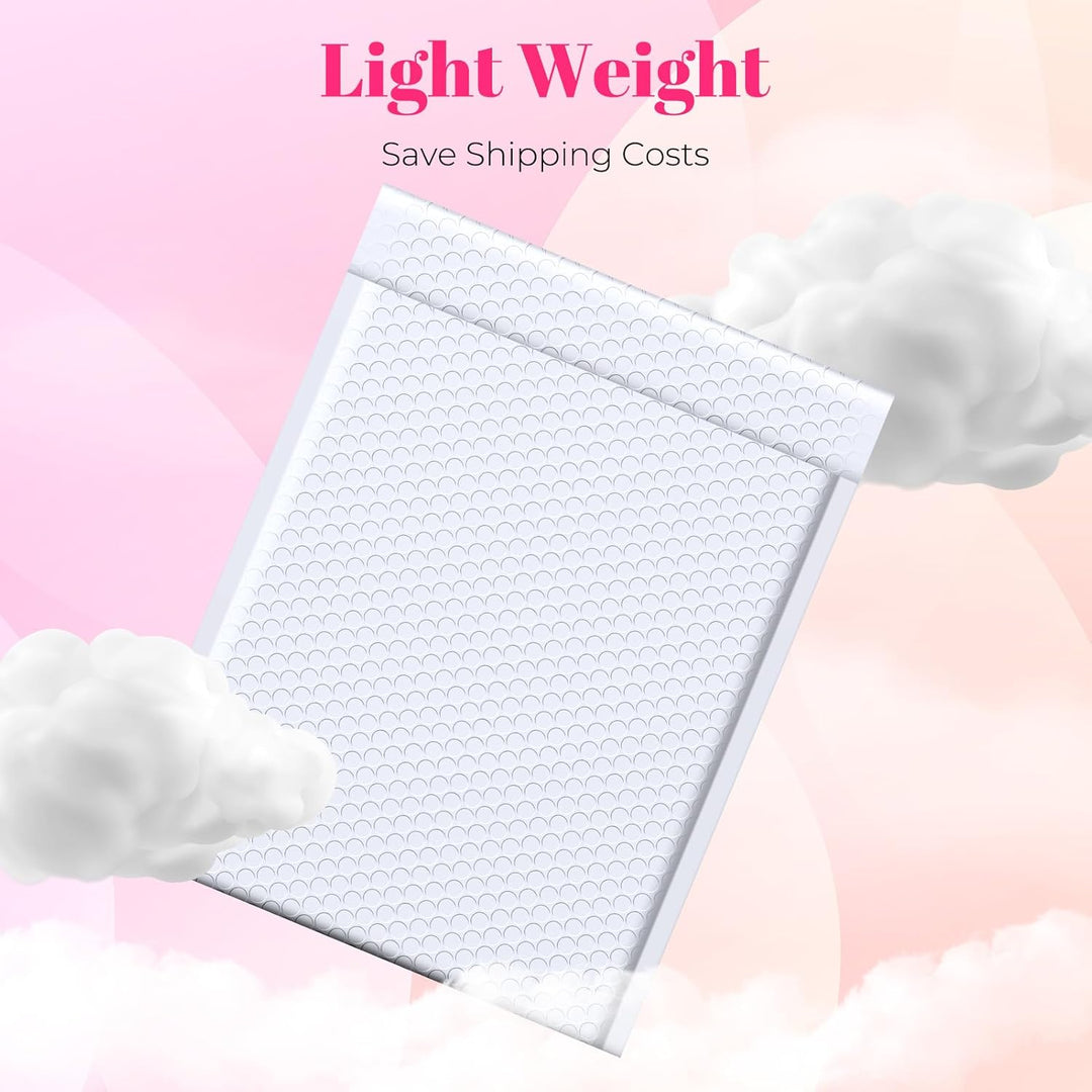 Sobre acolchado con burbujas de 10 x 14 pulgadas | Tamaño útil: 10 x 13 pulgadas | Blanco