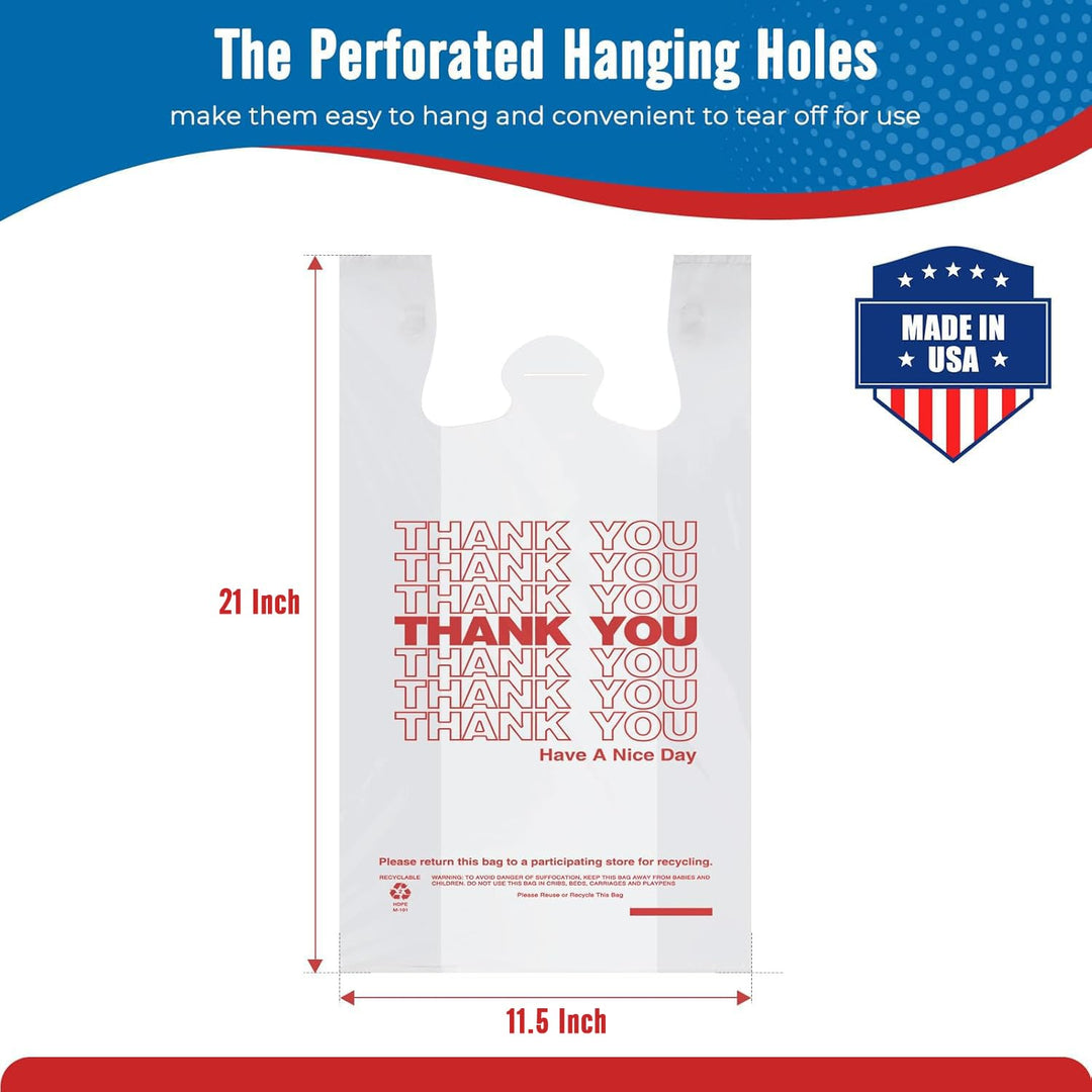 12 bolsas de plástico de agradecimiento de 6,5 x 21 pulgadas y 0,5 milésimas de pulgada, 1000 unidades