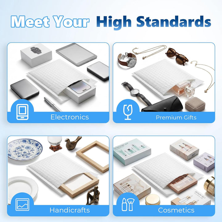 6.57x10 Inch Bubble Mailer | Usable Size 6.57x9"with 1/7" Thickened 450pack