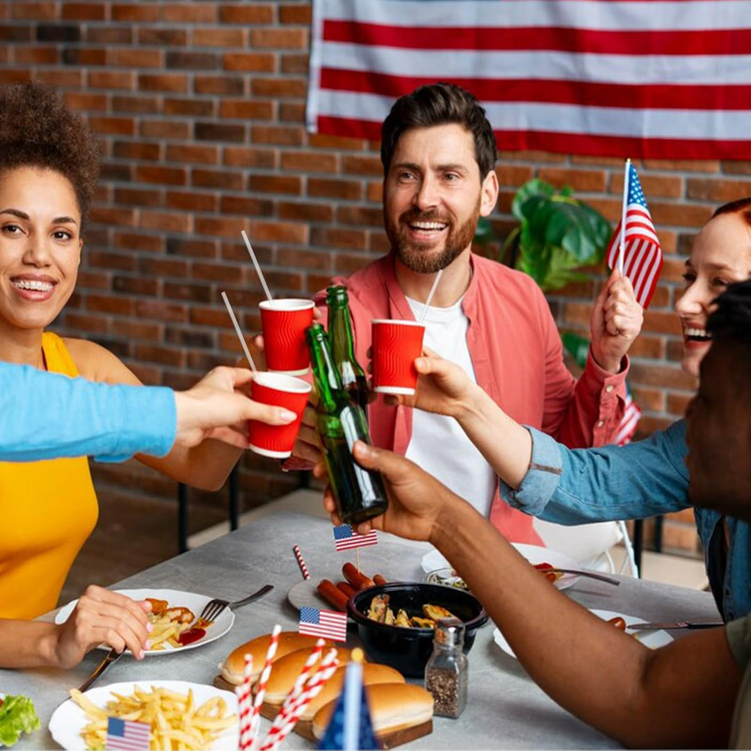 Pajitas de plástico transparente envueltas individualmente de 7.8" x 0.23" (3000 unidades) 