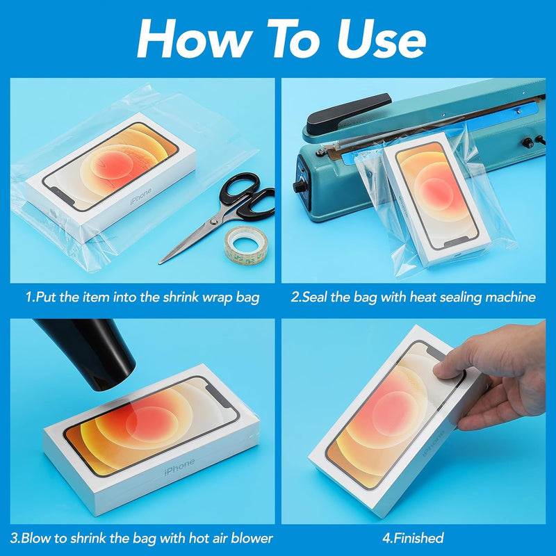 14x20 Inch  Clear PVC Heat Shrink Wrap Bags