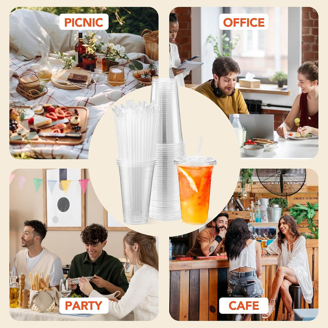 Paquete de 50 recipientes reutilizables para preparar comidas de 32 oz, con 2 compartimentos y tapas. 