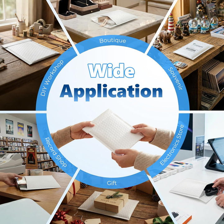 Sobre de burbujas de 5,75 x 8,5 pulgadas | Tamaño útil: 5 x 7 pulgadas