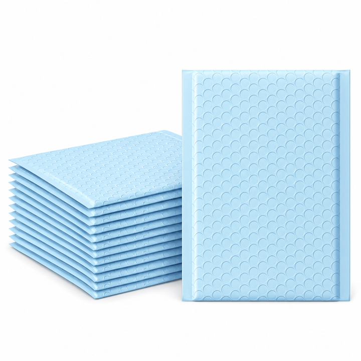 6x10 Bubble Mailer #0 | Usable Size 6x9" | Light Blue