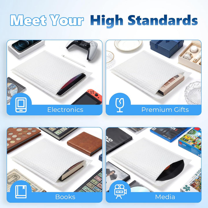 9.25x12 Inch Bubble Mailer | Usable Size 9.25x11"with 1/7" Thickened 250pack