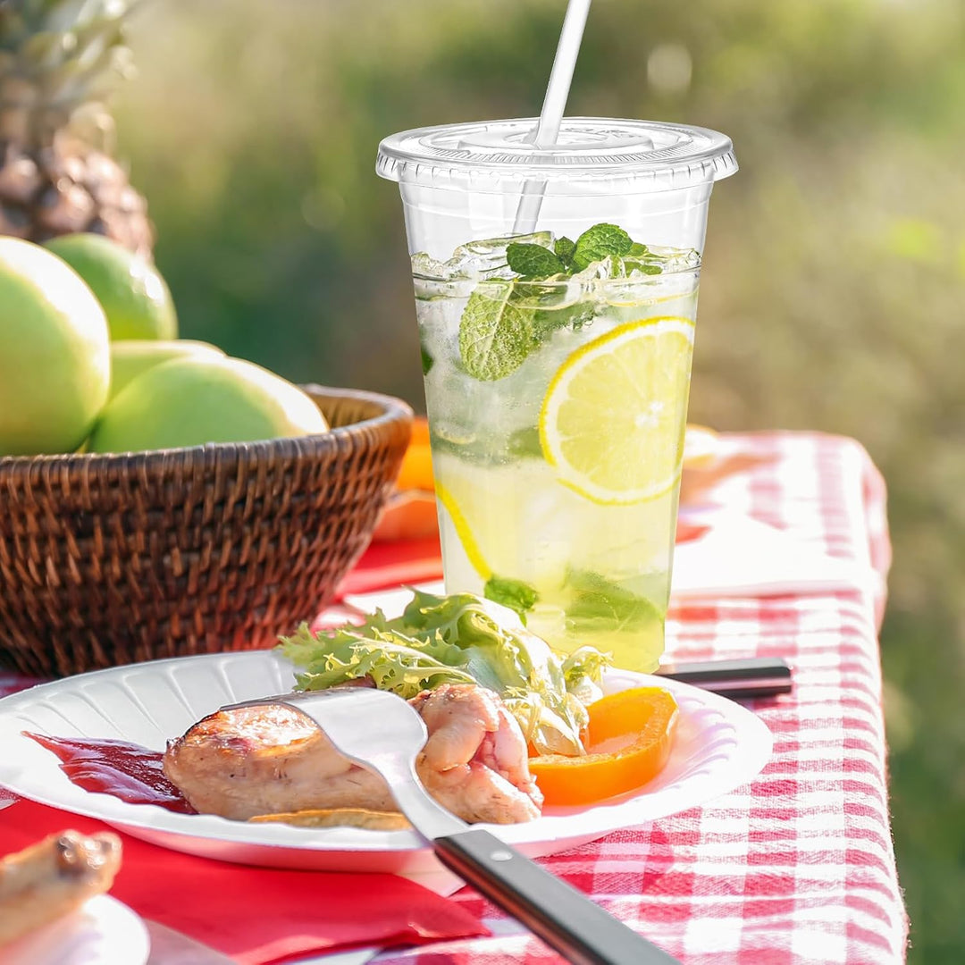 Paquete de 50 recipientes reutilizables para preparar comidas de 32 oz, con 2 compartimentos y tapas. 