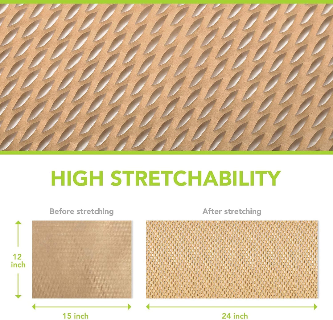 12"x163' Honeycomb Cushioning Wrap Roll Perforated-Packing