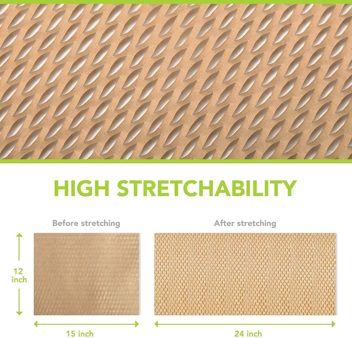 12"x163' Honeycomb Cushioning Wrap Roll Perforated-Packing
