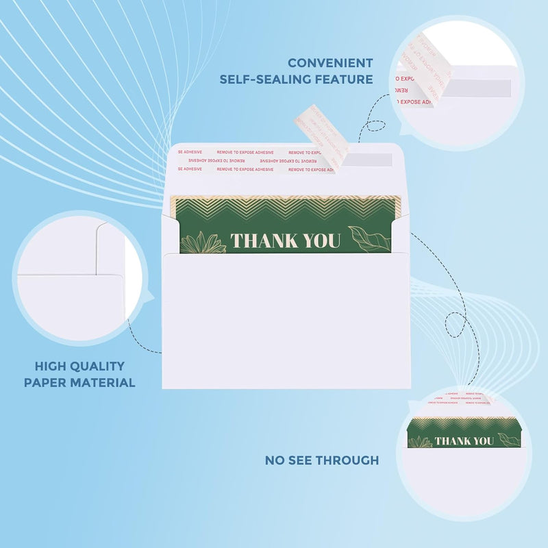 5x7 Inch A7 White Self-Seal Envelopes