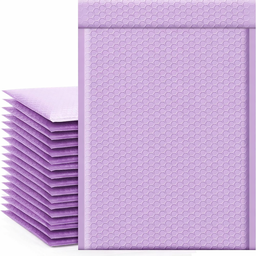 10.5x16 Bubble Mailer #5|Usable Size 10.5x15"| Lavender Purple