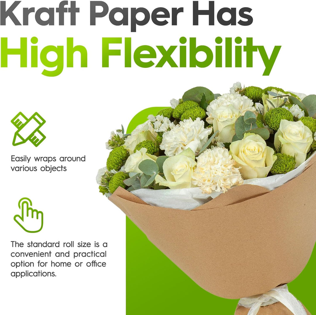 17.5 Inch Brown Kraft Paper Roll Craft Wrapping Paper