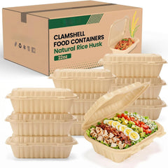 300 Pack 22OZ Cornstarch Clamshell Meal Prep Containers Wholesale