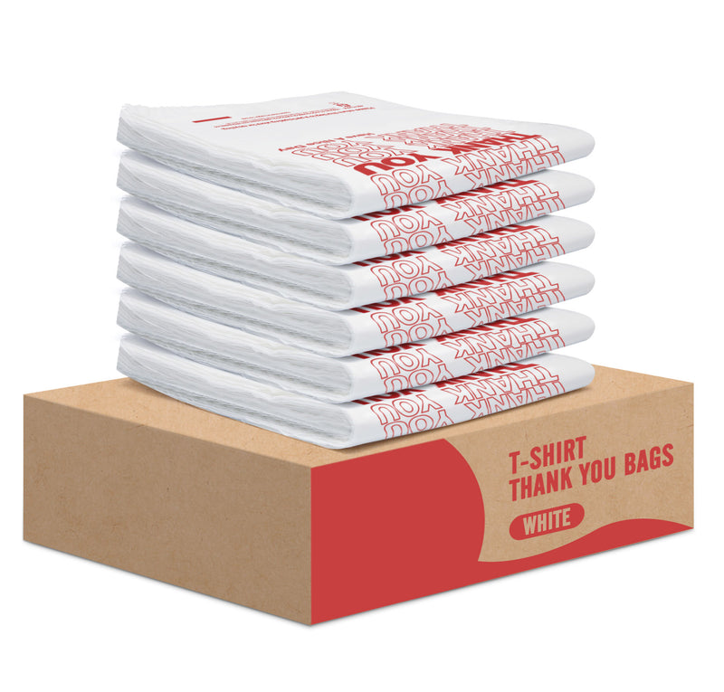 Thank You Plastic Bags White-1