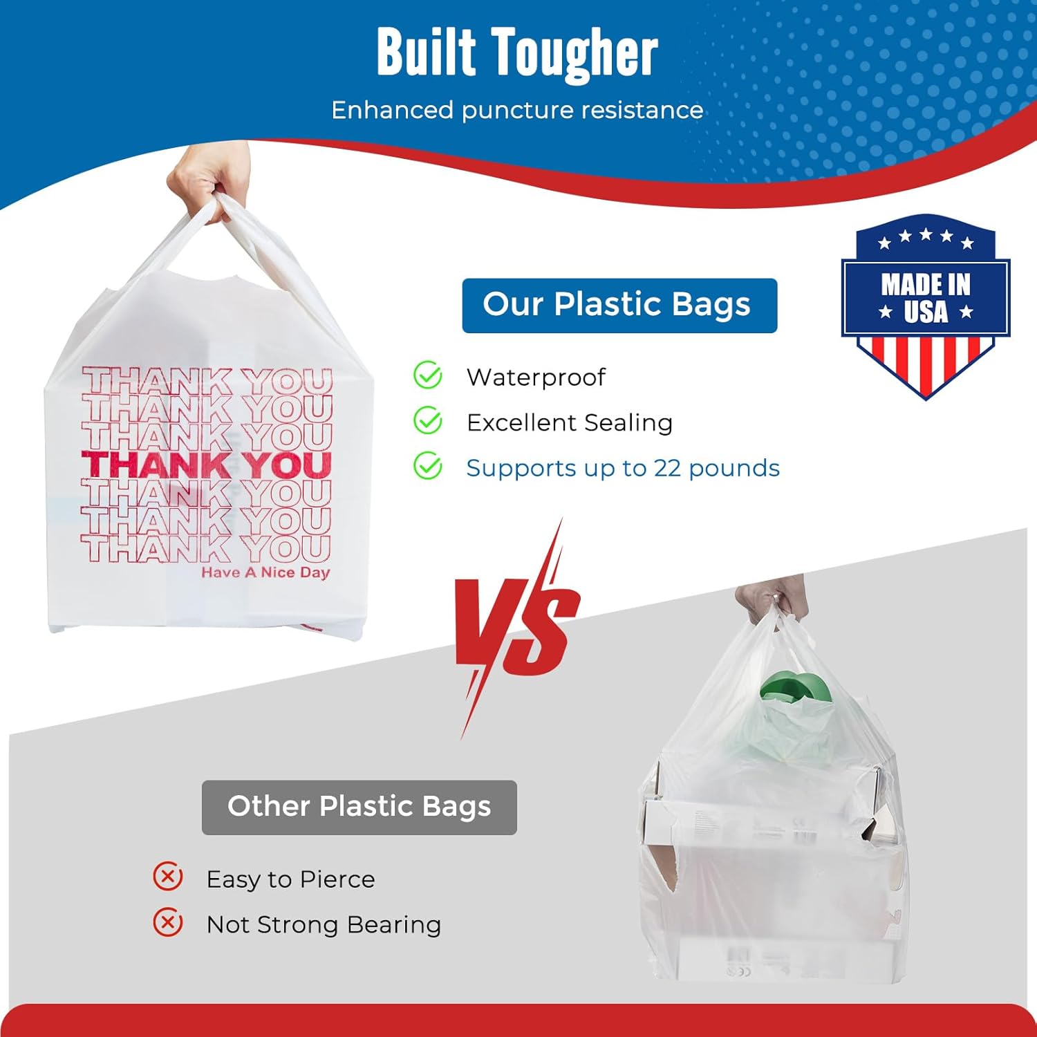 Thank you takeout bag used for restaurant carryout orders