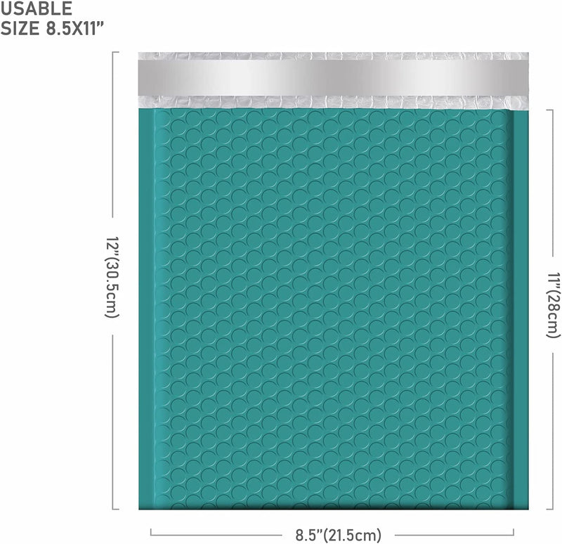 8.5x12 Bubble-Mailer Padded Envelope | Turquoise Green - JiaroPack