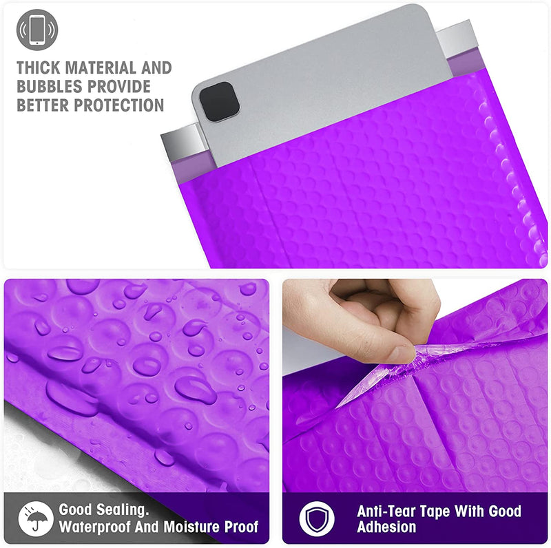 8.5x12 Bubble-Mailer Padded Envelope | Purple - JiaroPack