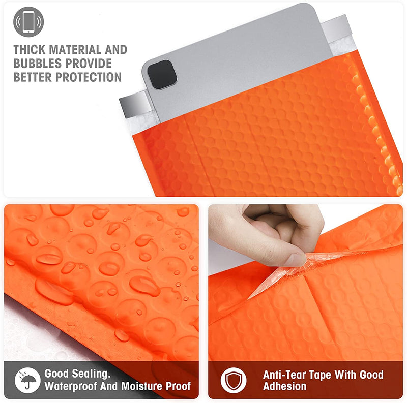 8.5x12 Bubble-Mailer Padded Envelope | Orange - JiaroPack