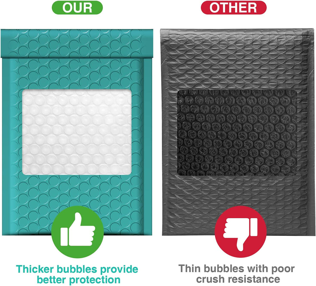 4x8 Bubble-Mailer Padded Envelope | Turquoise Green - JiaroPack