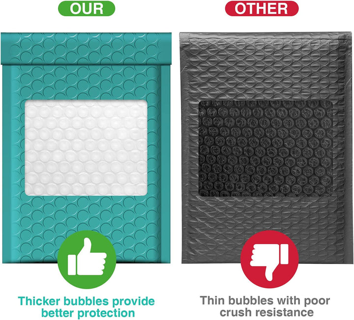 4x8 Bubble-Mailer Padded Envelope | Turquoise Green - JiaroPack