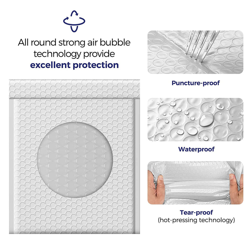 8.5x12 Inch Bubble Mailers - Shipping In Style Light Blue / 250 Pack(1 Case - Foto 9